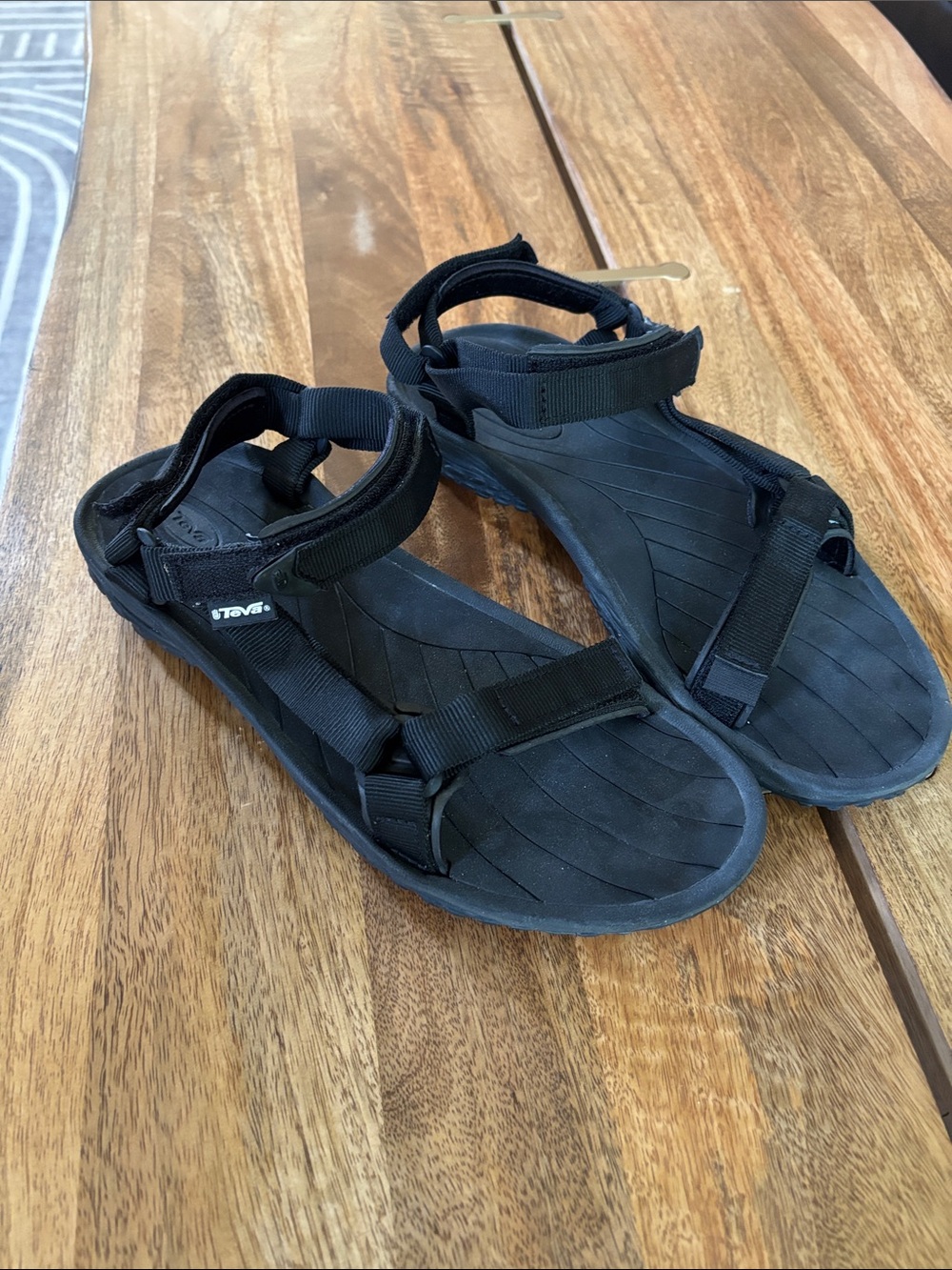 Teva Black Adjustable Webbing Sandals